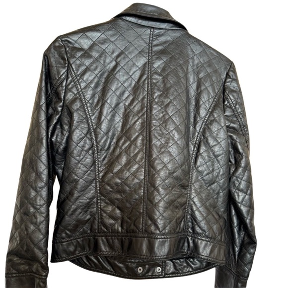 Faux Leather Moto Jacket Large Excellent Condition! - Picture 3 of 10